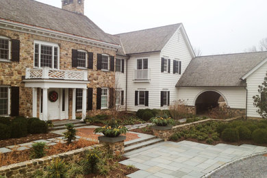 This is an example of a large traditional landscaping in New York.