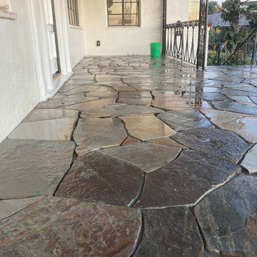 Mortared Down the Flagstone in Mission Hills