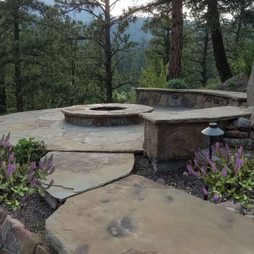Mountain Landscaping blends with home and mountains