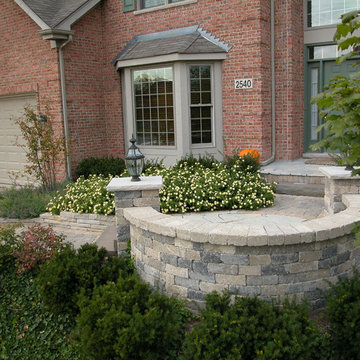 Naperville Private Residence Paver Front Sitting Nook