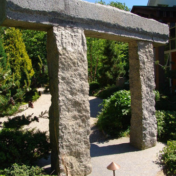 Narragansett Bay Overlook Gardens- Granite archway
