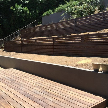 Narrow Back Yard with Steep Slope