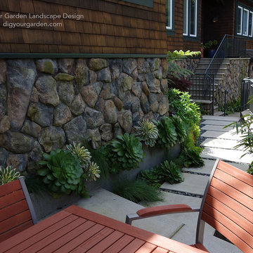Narrow Sausalito, CA Landscape Transformed For Outdoor Enjoyment & Usable Space