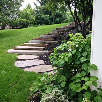 natural bluestone steps creates comfortable and welcoming access