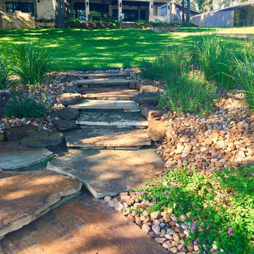 Natural Flagstone Steps with Native Landscaping