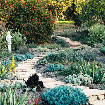 Natural Flagstone Walkway and Drought Tolerant Garden