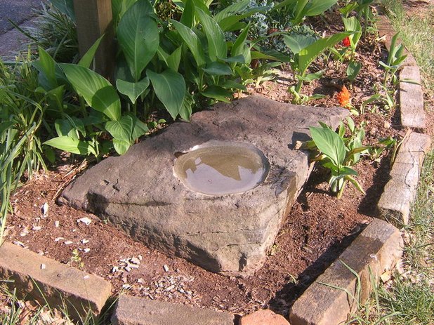 Eclectic Garden Natural Stone Bird Bath
