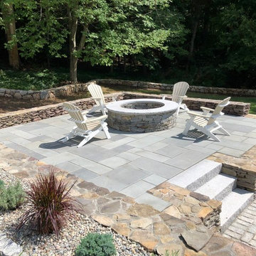 Natural Stone Fire Pit in Norwell, MA