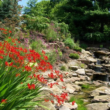 Natural Stone Pond and Waterfall