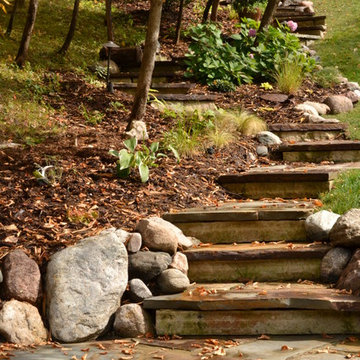 Natural Stone Steps with Landscaping