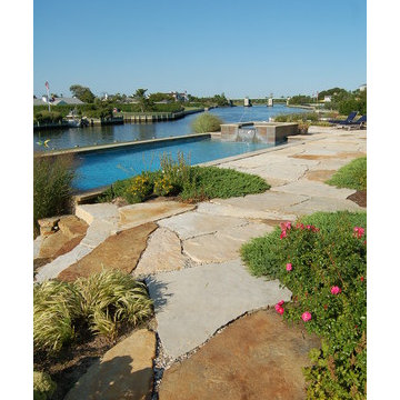 Natural Stone with Garden Plantings