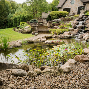 Naturalistic Waterfall and Pond
