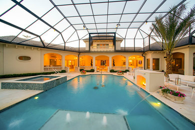 Inspiration for a modern pool remodel in New Orleans
