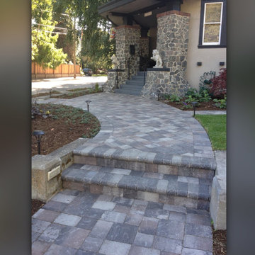 New Front Entrance, Pavers to match existing stonework, Clastone Quarry Stone Pa