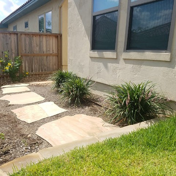 New Patio and Side yard walkway and Plants