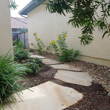 New Patio and Side yard walkway and Plants