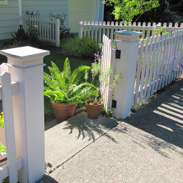 New picket fence and gates