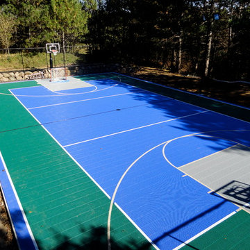 New SnapSports Residential Backyard Game Court Installation