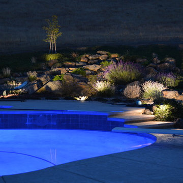 NightScaping Ideas Surrounding Pools