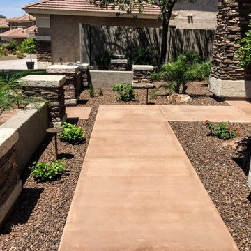 North Phoenix Front Yard Remodel Grass to Turf Conversion