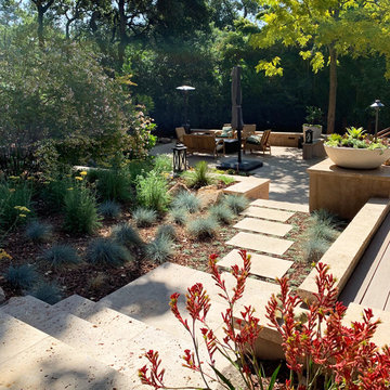 Oak Tree Setting With Hillside Views, Landscape Renovation, Northern California