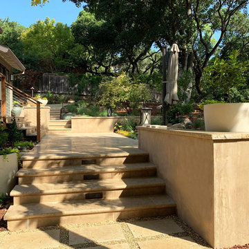 Oak Tree Setting With Hillside Views, Landscape Renovation, Northern California