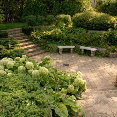 Inspiration for a traditional backyard landscaping in Toronto.