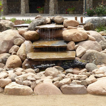 Ojai Pool Deck, Water Feature & Gazebo - Front Yard - Water Feature - Flow 10