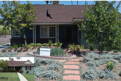 ロサンゼルスにあるシャビーシック調のおしゃれな庭の写真