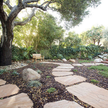 Outdoor Bench Sitting Area with Pavers