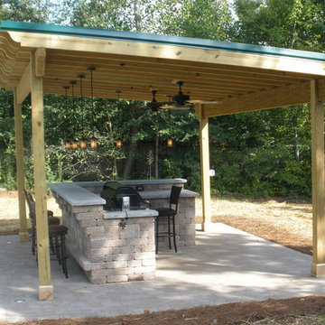 Outdoor covered kitchen