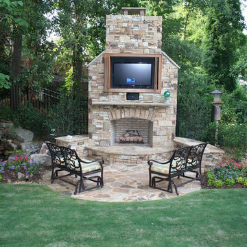 Outdoor Fireplace with built in TV