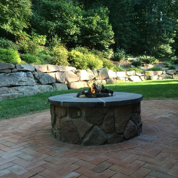 outdoor gas fire feature