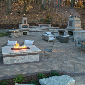 Outdoor Living Room with Pizza Oven