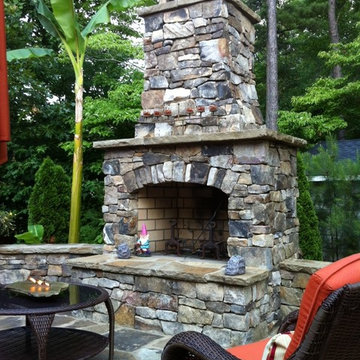 Outdoor Stone Fireplace Kit