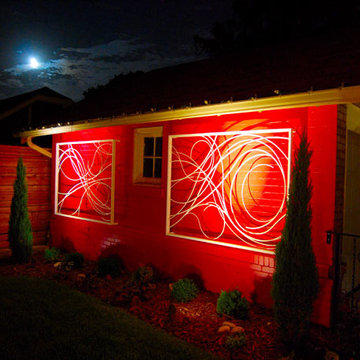 Outdoor Wall Art and FIre Pit