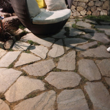 Pacific Fusion Stone Patio and Apple Chair