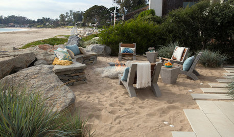 New Sand, Seating and Fire Pit Make for Prime Beach Lounging