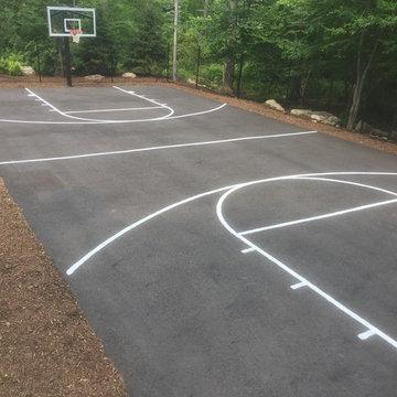 Painted Lines - Backyard Basketball Court