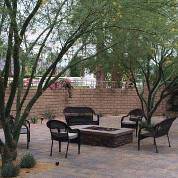 Palm Springs Mid-Century Modern Courtyard Landscape Remodel