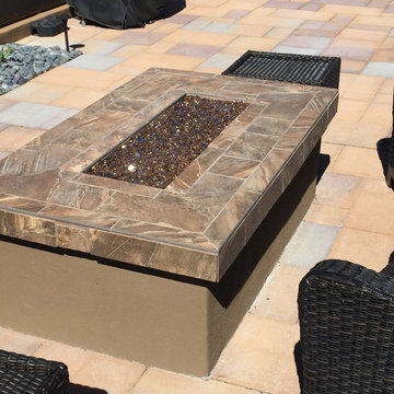 Parker - Modern Metal Enclosed Patio with Fire pit