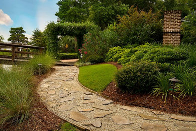 This is an example of a traditional landscaping in Charleston.