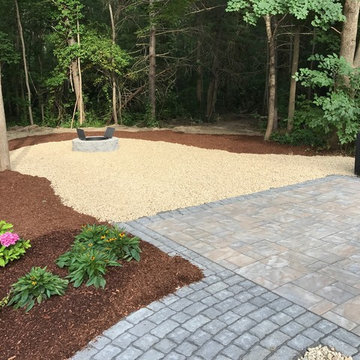 patio and fire pit area