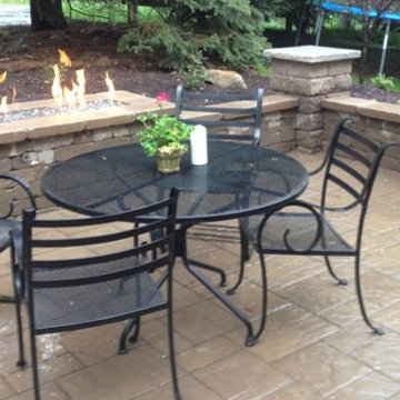 Patio with Fireplace/Sitting Walls and additional Large Steps