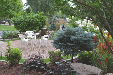 Patio with Plantings and Fountain