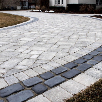Paver Driveway with LEDs