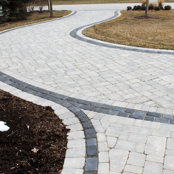 Paver Driveway with LEDs