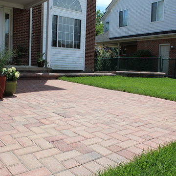 Paver Entry + Bullnose coping