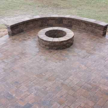 Paver Patio w/ Seat Wall and Fire Pit