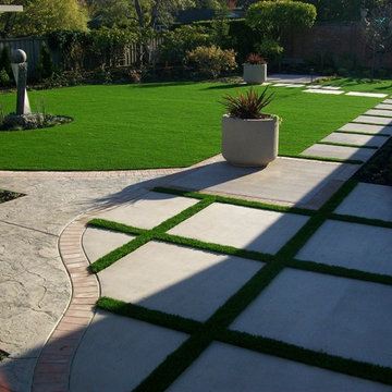Pavers and Pathways with Artificial Grass